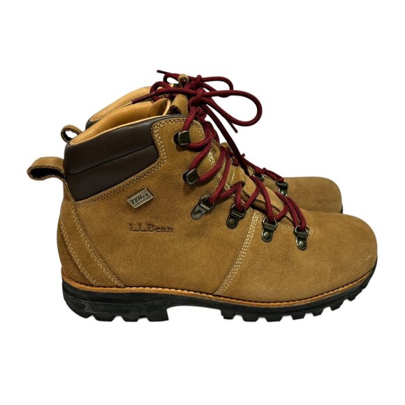LL Bean Knife Edge Womens 11 Boots Hiking Saddle Suede Waterproof Vibram Lace Up - Picture 2 of 8